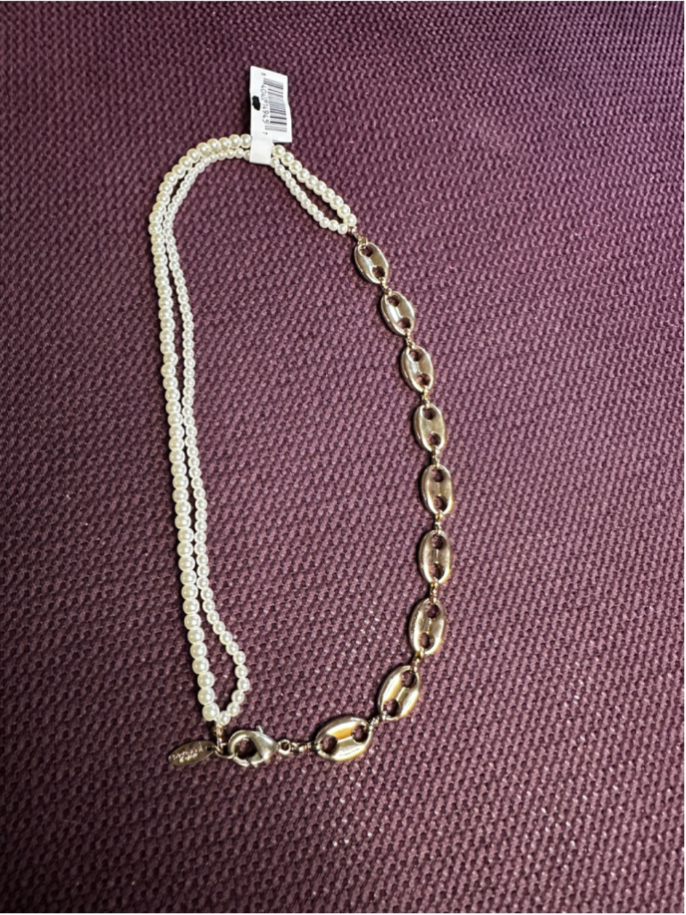 Ettika Pearl and Gold Chain Necklace